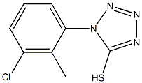 1-(3-chloro-2-methylphenyl)-1H-1,2,3,4-tetrazole-5-thiol Struktur