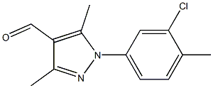 1-(3-chloro-4-methylphenyl)-3,5-dimethyl-1H-pyrazole-4-carbaldehyde Struktur