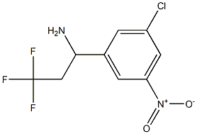 1-(3-chloro-5-nitrophenyl)-3,3,3-trifluoropropan-1-amine Struktur