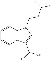 1-(3-methylbutyl)-1H-indole-3-carboxylic acid Struktur