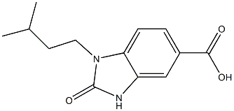 1-(3-methylbutyl)-2-oxo-2,3-dihydro-1H-1,3-benzodiazole-5-carboxylic acid Struktur