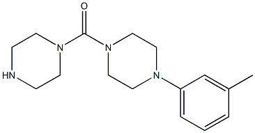 1-(3-methylphenyl)-4-(piperazin-1-ylcarbonyl)piperazine Struktur