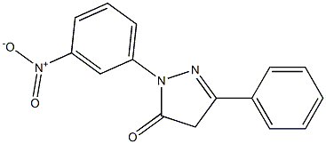 1-(3-nitrophenyl)-3-phenyl-4,5-dihydro-1H-pyrazol-5-one Struktur