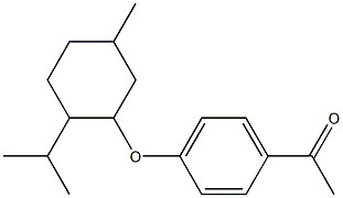 1-(4-{[5-methyl-2-(propan-2-yl)cyclohexyl]oxy}phenyl)ethan-1-one Struktur