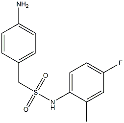 1-(4-aminophenyl)-N-(4-fluoro-2-methylphenyl)methanesulfonamide Struktur