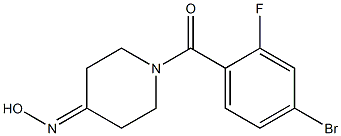 1-(4-bromo-2-fluorobenzoyl)piperidin-4-one oxime Struktur