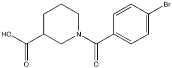 1-(4-bromobenzoyl)piperidine-3-carboxylic acid Struktur