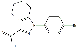 1-(4-bromophenyl)-4,5,6,7-tetrahydro-1H-indazole-3-carboxylic acid Struktur