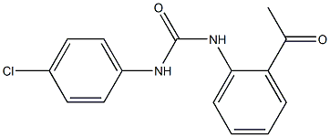 1-(4-chlorophenyl)-3-(2-acetylphenyl)urea Struktur