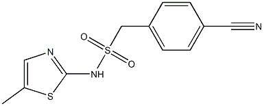 1-(4-cyanophenyl)-N-(5-methyl-1,3-thiazol-2-yl)methanesulfonamide Struktur