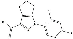 1-(4-fluoro-2-methylphenyl)-1,4,5,6-tetrahydrocyclopenta[c]pyrazole-3-carboxylic acid Struktur