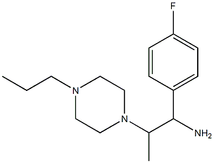 1-(4-fluorophenyl)-2-(4-propylpiperazin-1-yl)propan-1-amine Struktur