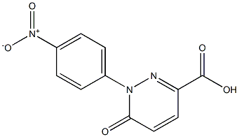 1-(4-nitrophenyl)-6-oxo-1,6-dihydropyridazine-3-carboxylic acid Struktur