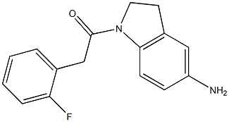 1-(5-amino-2,3-dihydro-1H-indol-1-yl)-2-(2-fluorophenyl)ethan-1-one Struktur