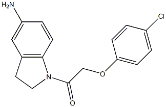 1-(5-amino-2,3-dihydro-1H-indol-1-yl)-2-(4-chlorophenoxy)ethan-1-one Struktur