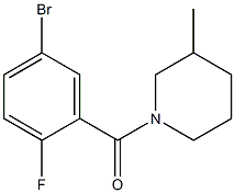 1-(5-bromo-2-fluorobenzoyl)-3-methylpiperidine Struktur