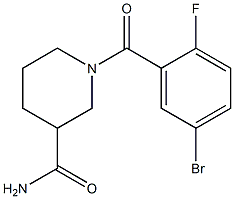 1-(5-bromo-2-fluorobenzoyl)piperidine-3-carboxamide Struktur