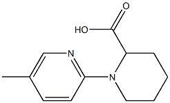 1-(5-methylpyridin-2-yl)piperidine-2-carboxylic acid Struktur