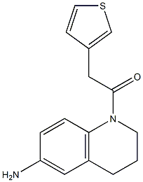 1-(6-amino-1,2,3,4-tetrahydroquinolin-1-yl)-2-(thiophen-3-yl)ethan-1-one Struktur