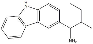 1-(9H-carbazol-3-yl)-2-methylbutan-1-amine Struktur