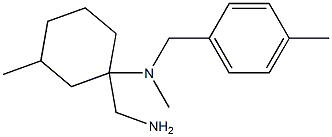 1-(aminomethyl)-N,3-dimethyl-N-[(4-methylphenyl)methyl]cyclohexan-1-amine Struktur