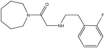 1-(azepan-1-yl)-2-{[2-(2-fluorophenyl)ethyl]amino}ethan-1-one Struktur