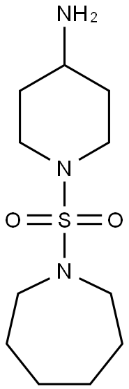 1-(azepane-1-sulfonyl)piperidin-4-amine Struktur