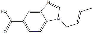 1-(but-2-en-1-yl)-1H-1,3-benzodiazole-5-carboxylic acid Struktur