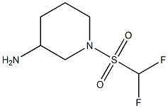 1-(difluoromethane)sulfonylpiperidin-3-amine Struktur