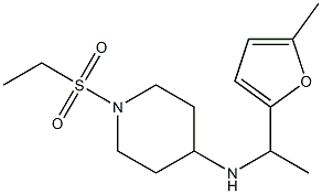 1-(ethanesulfonyl)-N-[1-(5-methylfuran-2-yl)ethyl]piperidin-4-amine Struktur