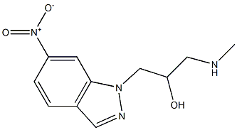 1-(methylamino)-3-(6-nitro-1H-indazol-1-yl)propan-2-ol Struktur