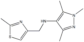 1,3,5-trimethyl-N-[(2-methyl-1,3-thiazol-4-yl)methyl]-1H-pyrazol-4-amine Struktur