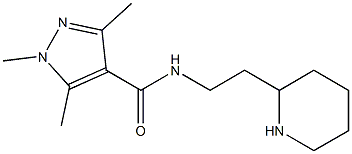 1,3,5-trimethyl-N-[2-(piperidin-2-yl)ethyl]-1H-pyrazole-4-carboxamide Struktur