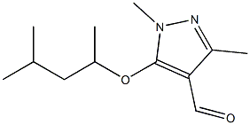 1,3-dimethyl-5-[(4-methylpentan-2-yl)oxy]-1H-pyrazole-4-carbaldehyde Struktur