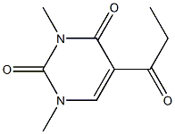 1,3-dimethyl-5-propanoyl-1,2,3,4-tetrahydropyrimidine-2,4-dione Struktur