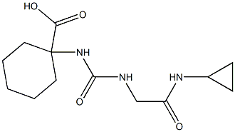 1-[({[2-(cyclopropylamino)-2-oxoethyl]amino}carbonyl)amino]cyclohexanecarboxylic acid Struktur