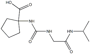 1-[({[2-(isopropylamino)-2-oxoethyl]amino}carbonyl)amino]cyclopentanecarboxylic acid Struktur