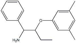 1-[(1-amino-1-phenylbutan-2-yl)oxy]-3,5-dimethylbenzene Struktur