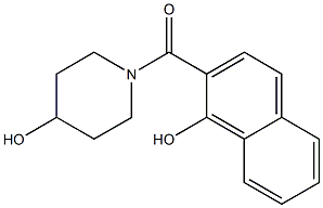 1-[(1-hydroxynaphthalen-2-yl)carbonyl]piperidin-4-ol Struktur