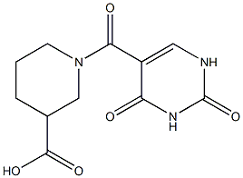 1-[(2,4-dioxo-1,2,3,4-tetrahydropyrimidin-5-yl)carbonyl]piperidine-3-carboxylic acid Struktur