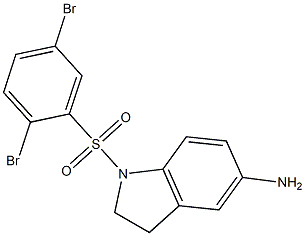 1-[(2,5-dibromobenzene)sulfonyl]-2,3-dihydro-1H-indol-5-amine Struktur