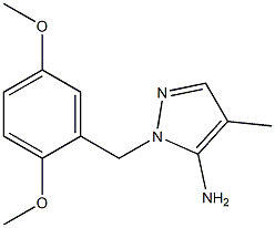 1-[(2,5-dimethoxyphenyl)methyl]-4-methyl-1H-pyrazol-5-amine Struktur