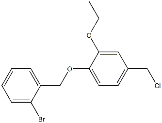 1-[(2-bromophenyl)methoxy]-4-(chloromethyl)-2-ethoxybenzene Struktur