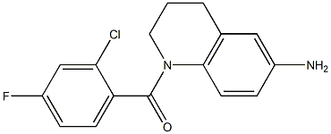 1-[(2-chloro-4-fluorophenyl)carbonyl]-1,2,3,4-tetrahydroquinolin-6-amine Struktur