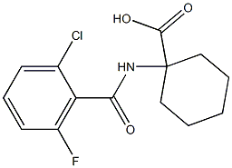 1-[(2-chloro-6-fluorobenzene)amido]cyclohexane-1-carboxylic acid Struktur