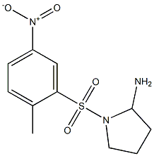 1-[(2-methyl-5-nitrobenzene)sulfonyl]pyrrolidin-2-amine Struktur