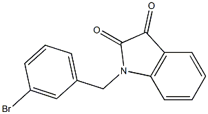 1-[(3-bromophenyl)methyl]-2,3-dihydro-1H-indole-2,3-dione Struktur