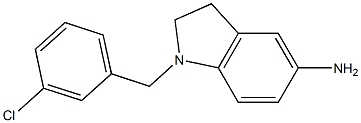 1-[(3-chlorophenyl)methyl]-2,3-dihydro-1H-indol-5-amine Struktur