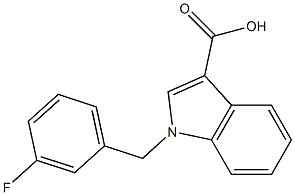 1-[(3-fluorophenyl)methyl]-1H-indole-3-carboxylic acid Struktur