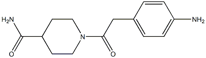 1-[(4-aminophenyl)acetyl]piperidine-4-carboxamide Struktur